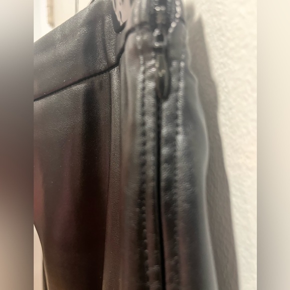 NWT Faux Leather Skirts High Waist A Line Skirt, Fall Winter Midi Skirt - Picture 6 of 9